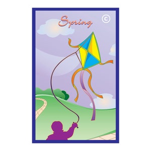 Inexpensive Original Spring Kite Art Print
