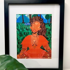 Vibrant Black Woman Wall Art Print
