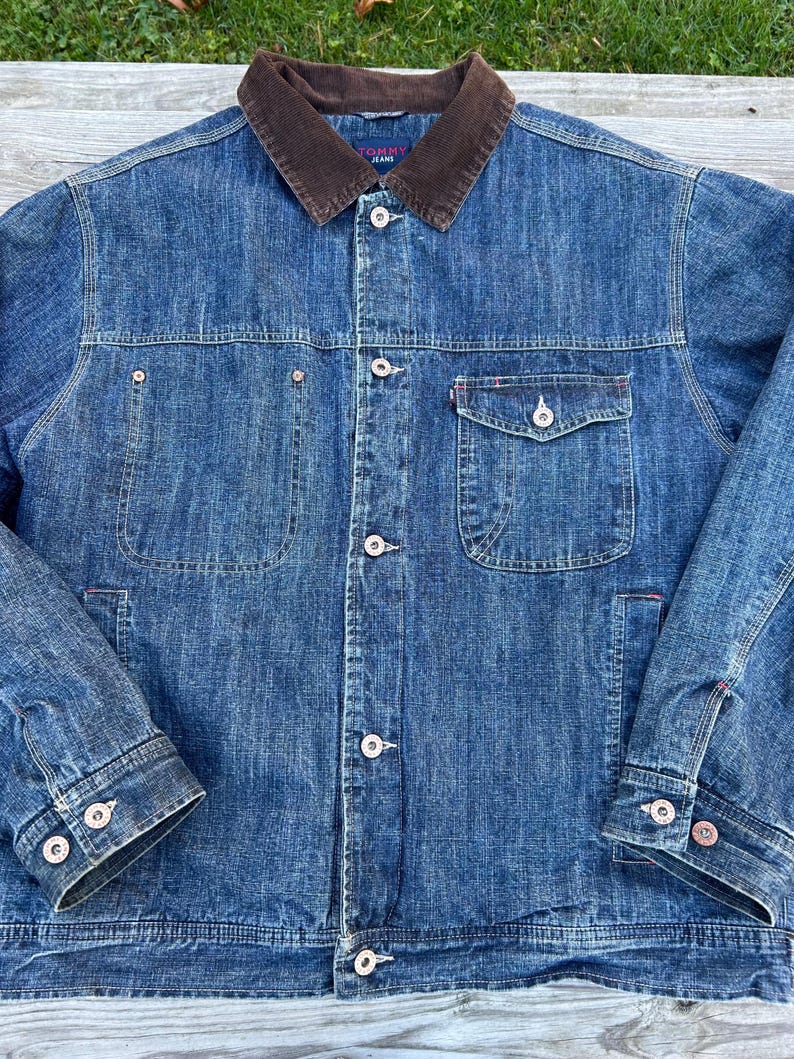 Vintage Tommy Hilfiger Tommy Jeans Denim Jean Trucker Chore Jacket