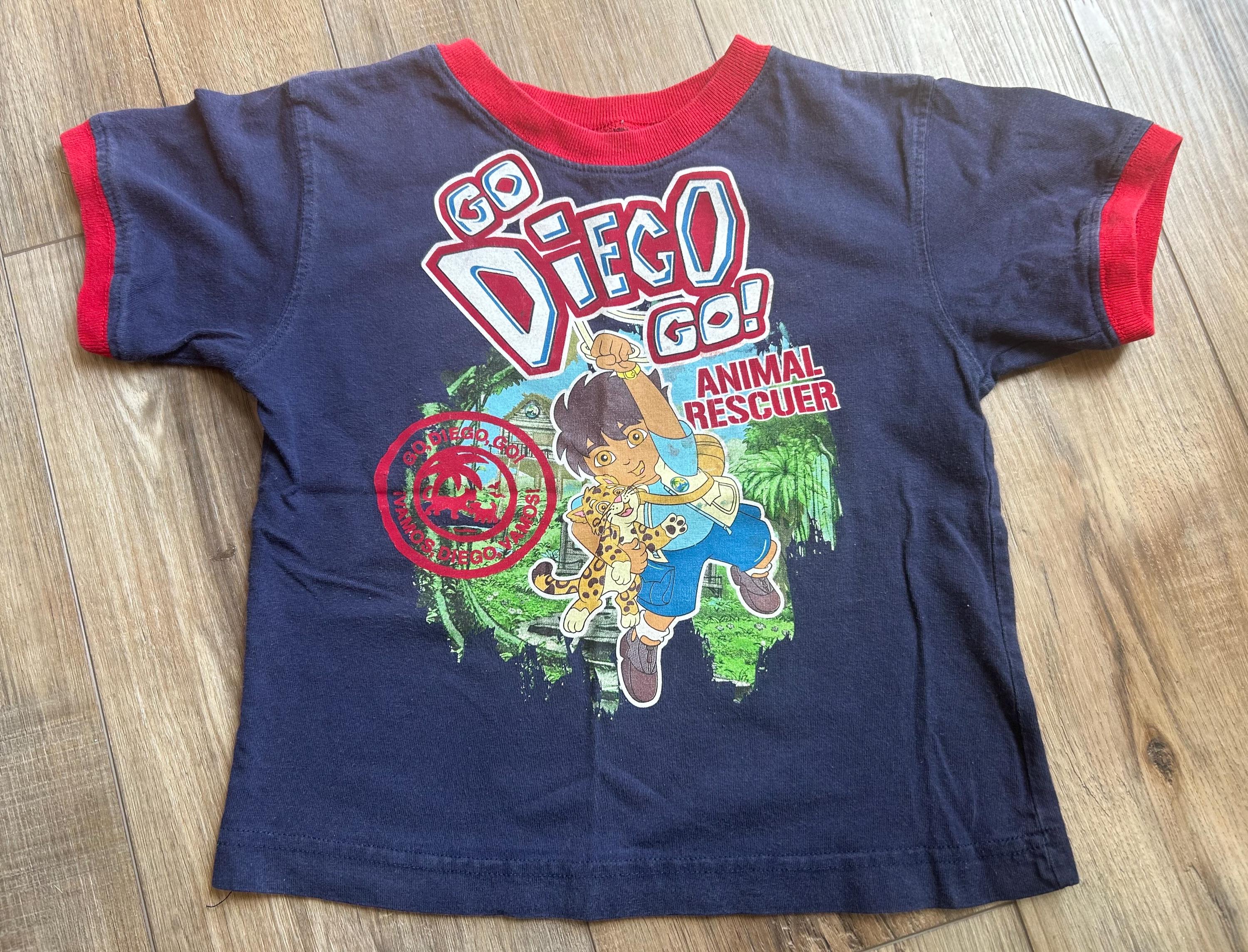 Vintage Y2k Go Diego Go Animal Rescuer Dora the Explorer Tee Shirt