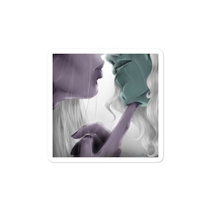 Tilted kiss sticker