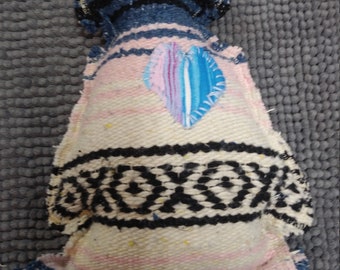 serape blanket rag doll custom made one of a kind exclusive designer doll soft washable inv036