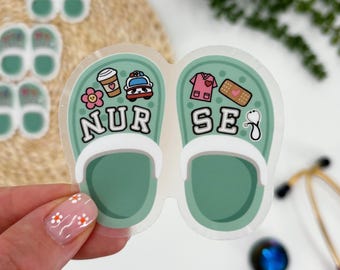Nurse Shoes Sticker, Cute Nurse Shoe Charms Sticker, Nurse Scrubs Sticker, Nurse Outfit Sticker, Nurse Accessories Sticker