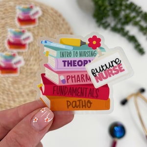 Future Nurse Sticker, Nursing Textbooks Sticker, Nursing Student Sticker, Introduction to Nursing Textbooks, Nursing School Supplies Sticker