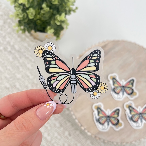 Butterfly IV Sticker, Intravenous Sticker, Infusion Nurse Sticker, Phlebotomy Sticker, Lab Tech Sticker, Medical Sticker