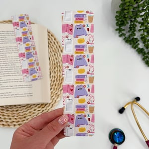 Bookish Nurse Bookmark, TBR Bookmark, Nurses Who Read Bookmark, Double-Sided Bookmark, Enemies to Lovers Bookmark, Cute Nurse Bookmark
