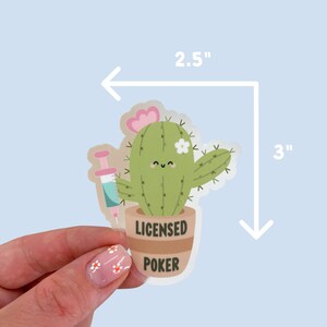 Cactus Healthcare Sticker, Licensed Poker Sticker, IV Nurse Sticker, Lab Tech Sticker, Injection Nurse Sticker, Funny Nurse Sticker image 3