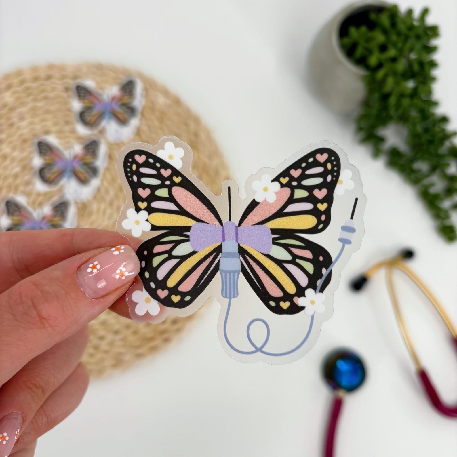 Iv Injection Sticker Butterfly IV Sticker, Intravenous Sticker, Infusion Nurse Sticker ...