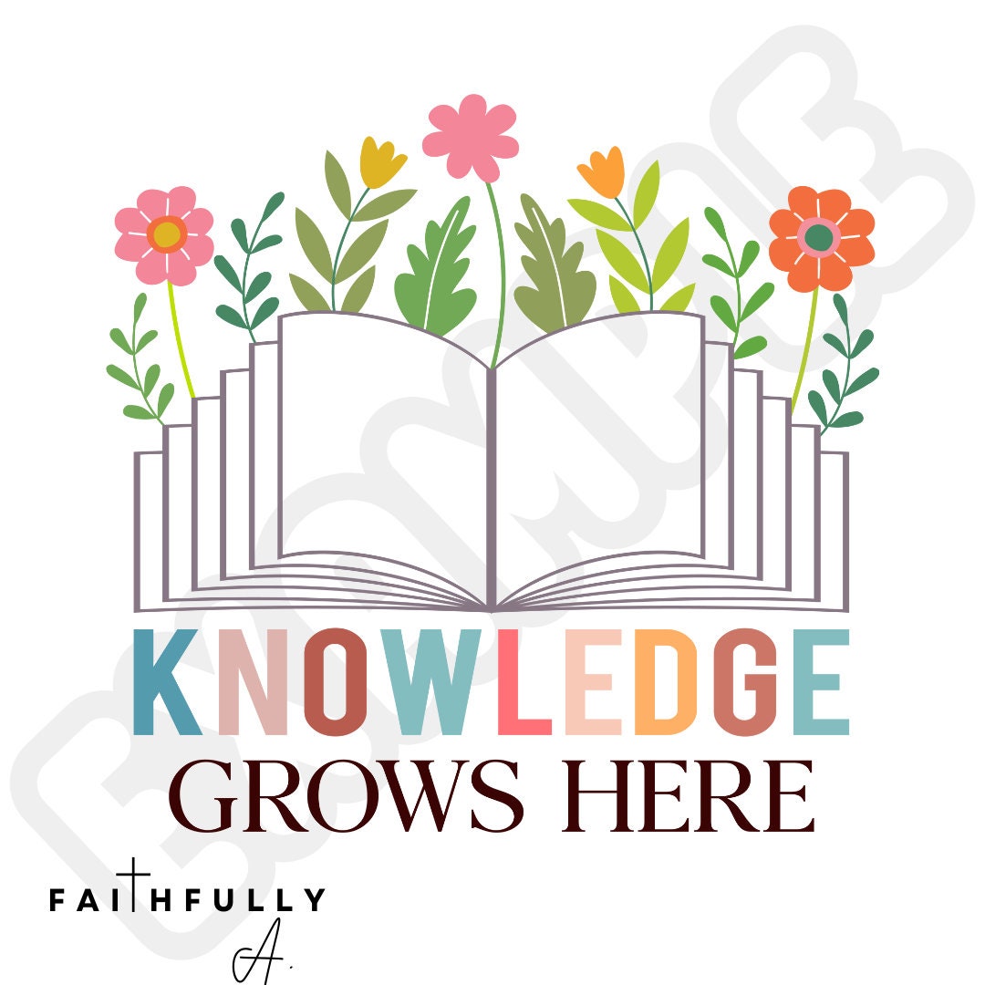 Knowledge Grows Here Svg Png, Teacher Shirt Svg - Etsy