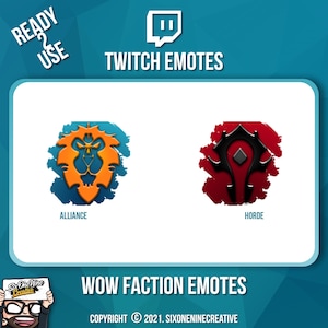 Twitch & Discord Emotes // WoW Faction emotes for streamers!