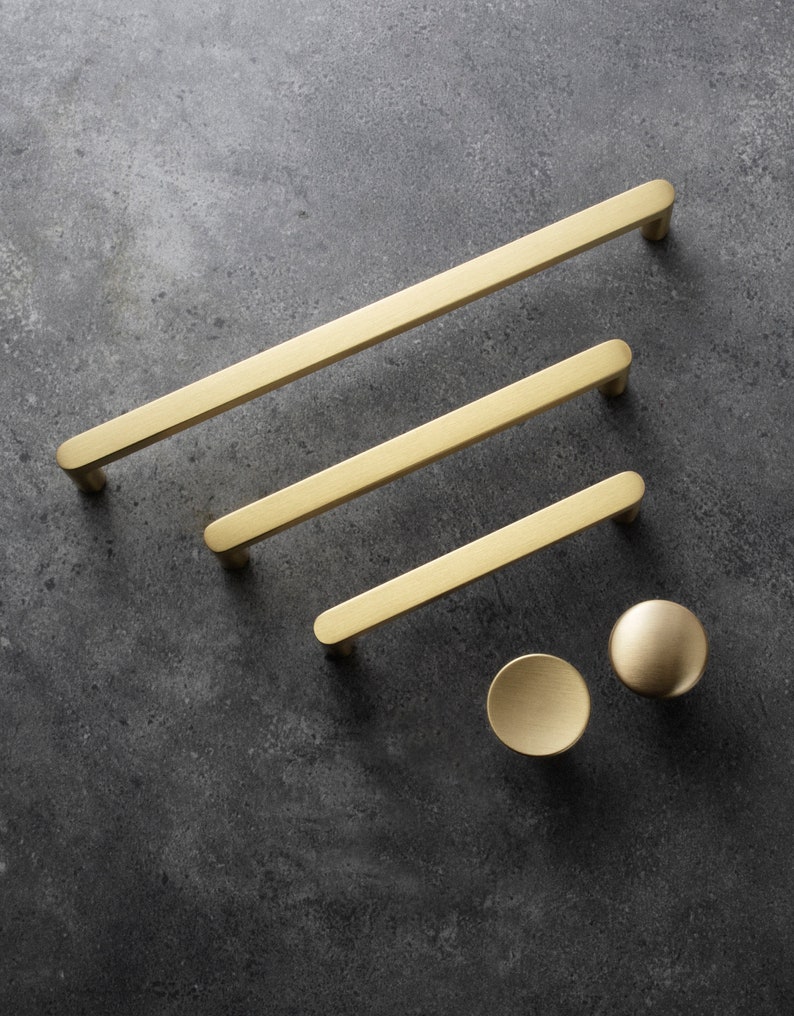 Store Clearance Brushed Brass Handles Kitchen Drawer Knob
