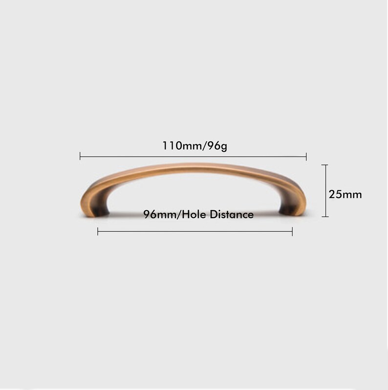 Brushed Bronze Handles Kitchen Drawer Cupboard Pull Etsy