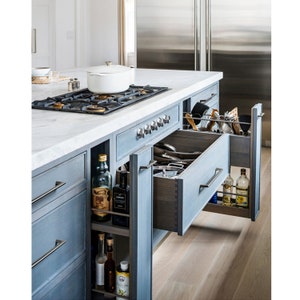 Modern Grey Cabinet Handles Kitchen Drawer Cupboard Pull Knobs Hole Distance 160mm/192mm