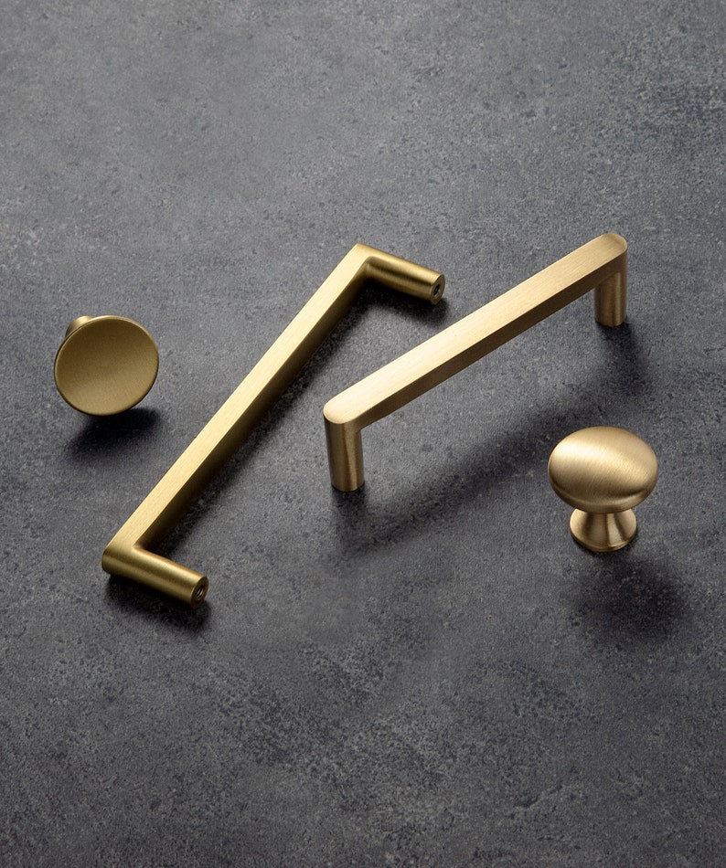 Store Clearance Brushed Brass Handles Kitchen Drawer Knob