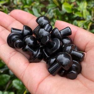 Black Obsidian Mini Mushroom | Crystal Mushroom | Black Obsidian Crystal