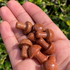 Red Goldstone Mini Mushroom | Crystal Mushroom