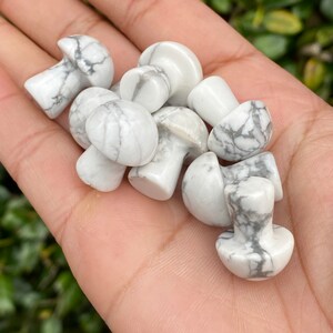 Howlite Mini Mushroom | Crystal Mushroom | Howlite Crystal