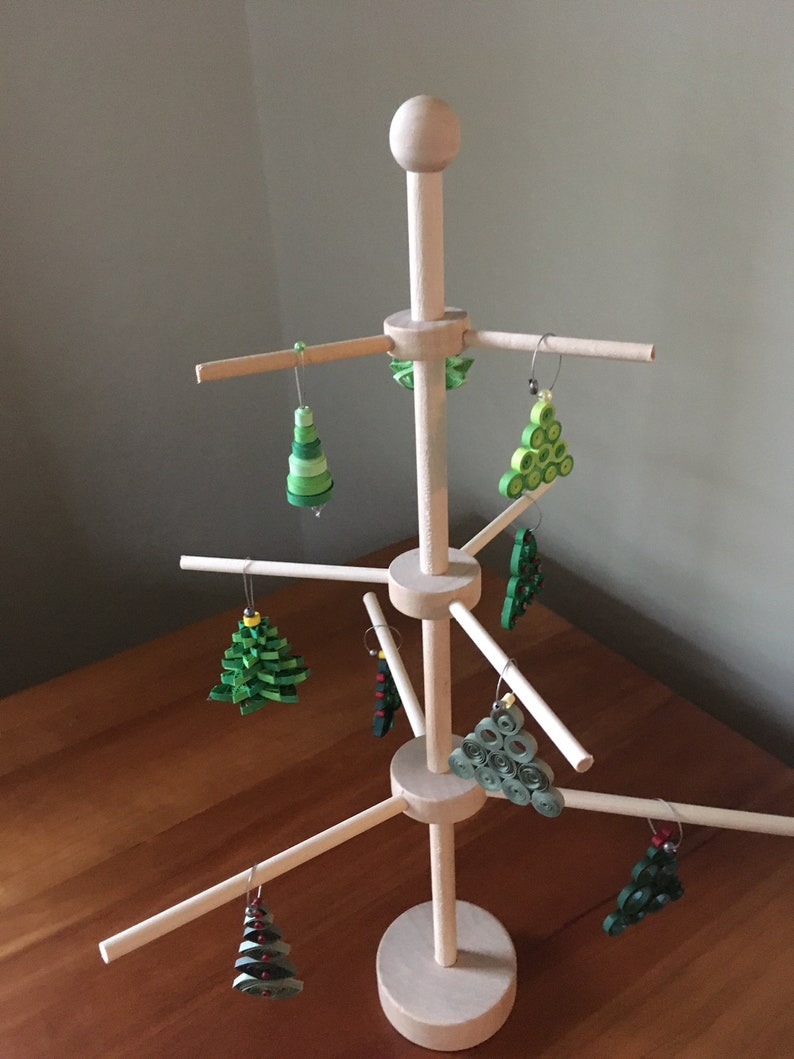 Wooden Ornament Display Tree Etsy