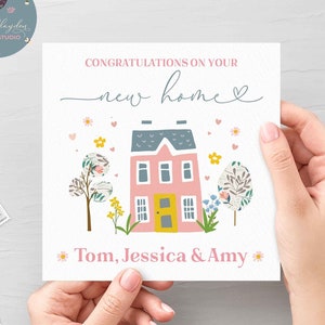 Nouvelle carte de maison personnalisée, félicitations pour votre nouvelle maison, nouvelle carte de maison pour couple, amis, fils, fille, petit-fils, petite-fille