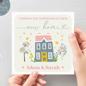 Nouvelle carte de maison personnalisée, félicitations pour votre nouvelle maison, nouvelle carte de maison pour couple, amis, fils, fille, petit-fils, petite-fille