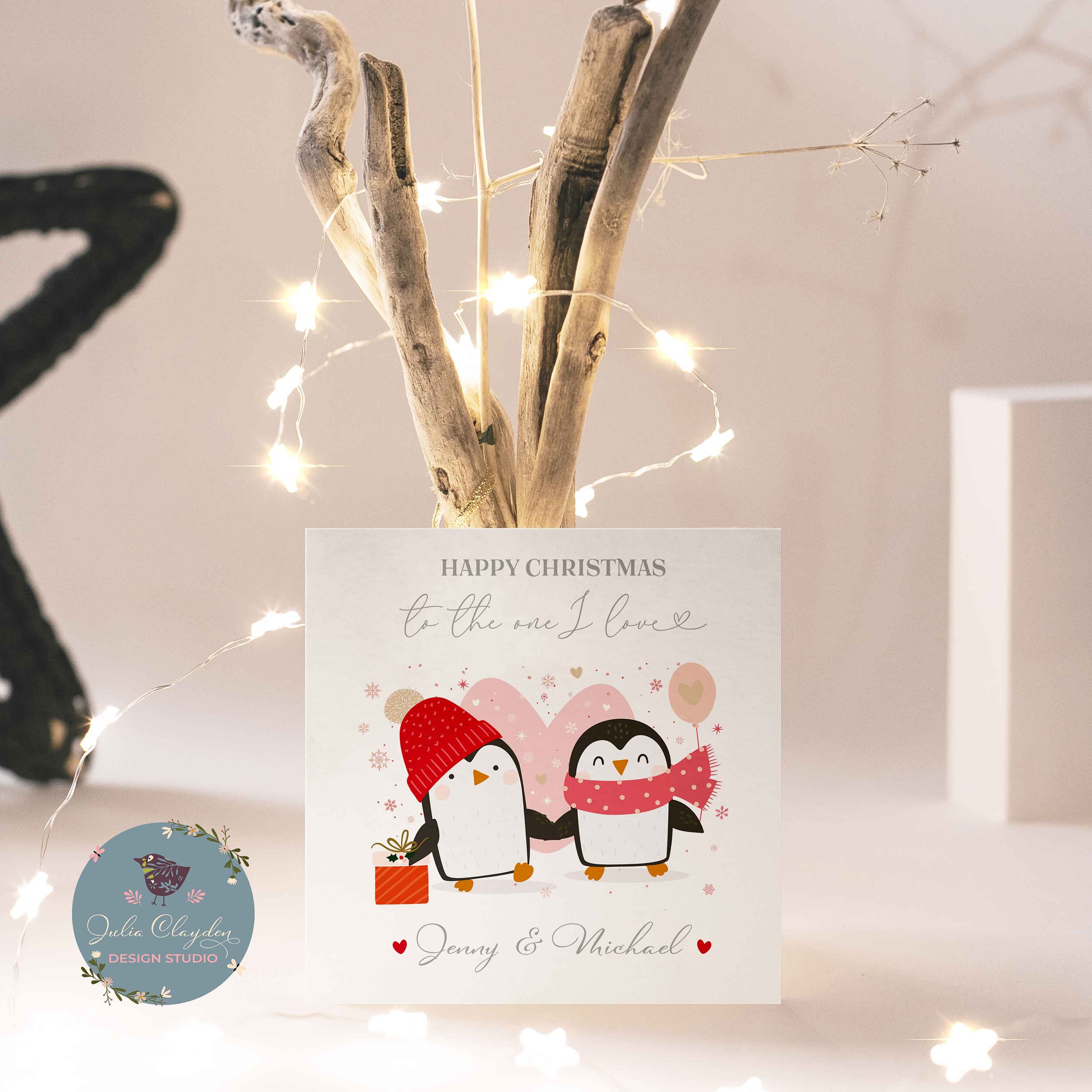 Piccadilly Greetings Modern Christmas Card One I Love - 9 X 6 Inches, A41452