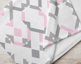 Soft Throw Blanket: Colorful Geometric Pattern, 50" x 60"