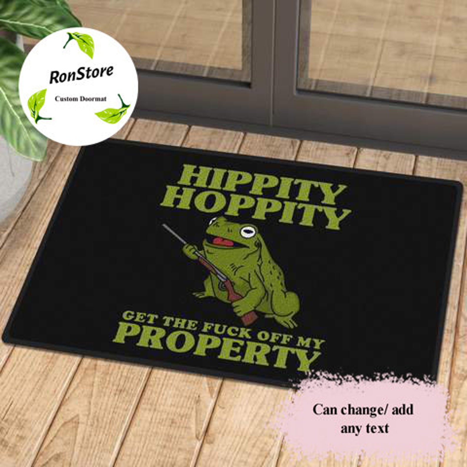 Frog Hippity Hoppity Get The Fuck Off My Property Doormat Rug - Etsy