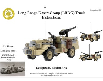 WWII Long Range Desert Group Truck Custom Building instructions