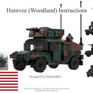 Instruções de construção militar personalizada Humvee Woodland