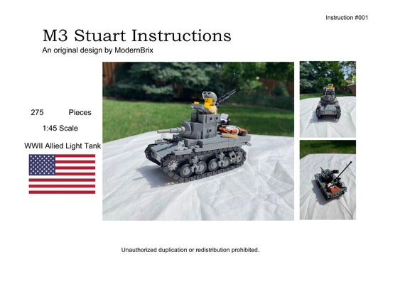 US M3 Stuart Light Tank Custom Building Instructions