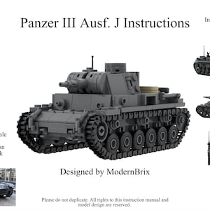 WWII Panzer III Ausf J Custom Building Instructions