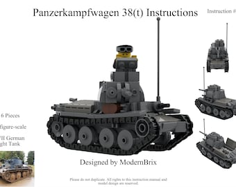 Panzer 38(t) WW2 German Tank Custom Building Instructions