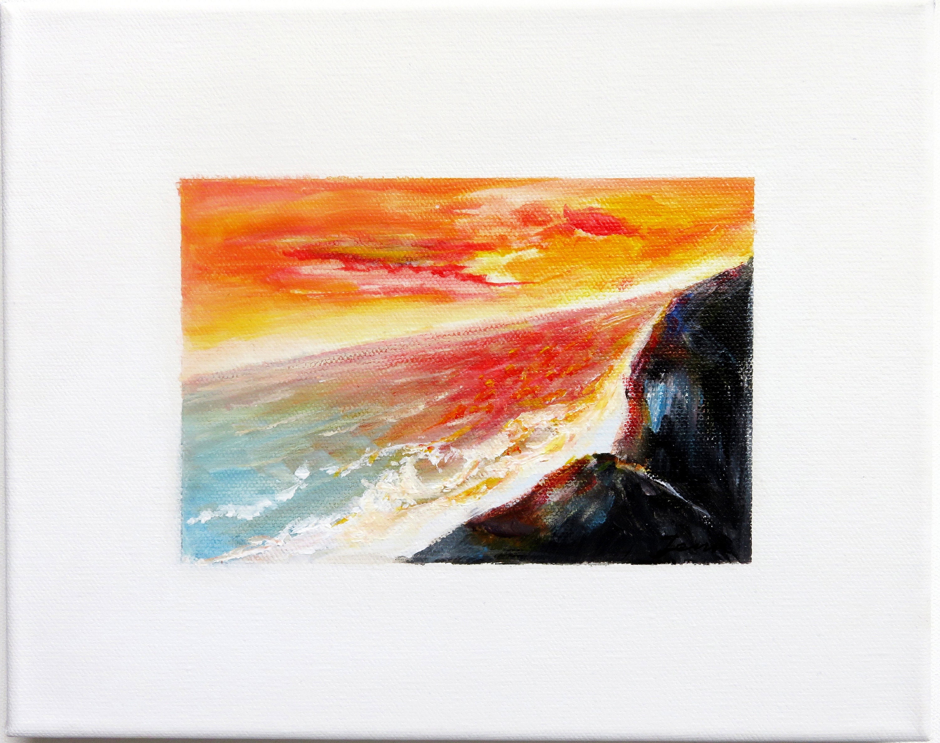 Original Oil Painting Ocean Landscape Painting Modern Art | Etsy