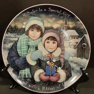 Vintage Collection Bradford Exchange Limited Edition Porcelain Plate The Most Special Gift by Chantal Poulin in Reflectors of Sisterhood