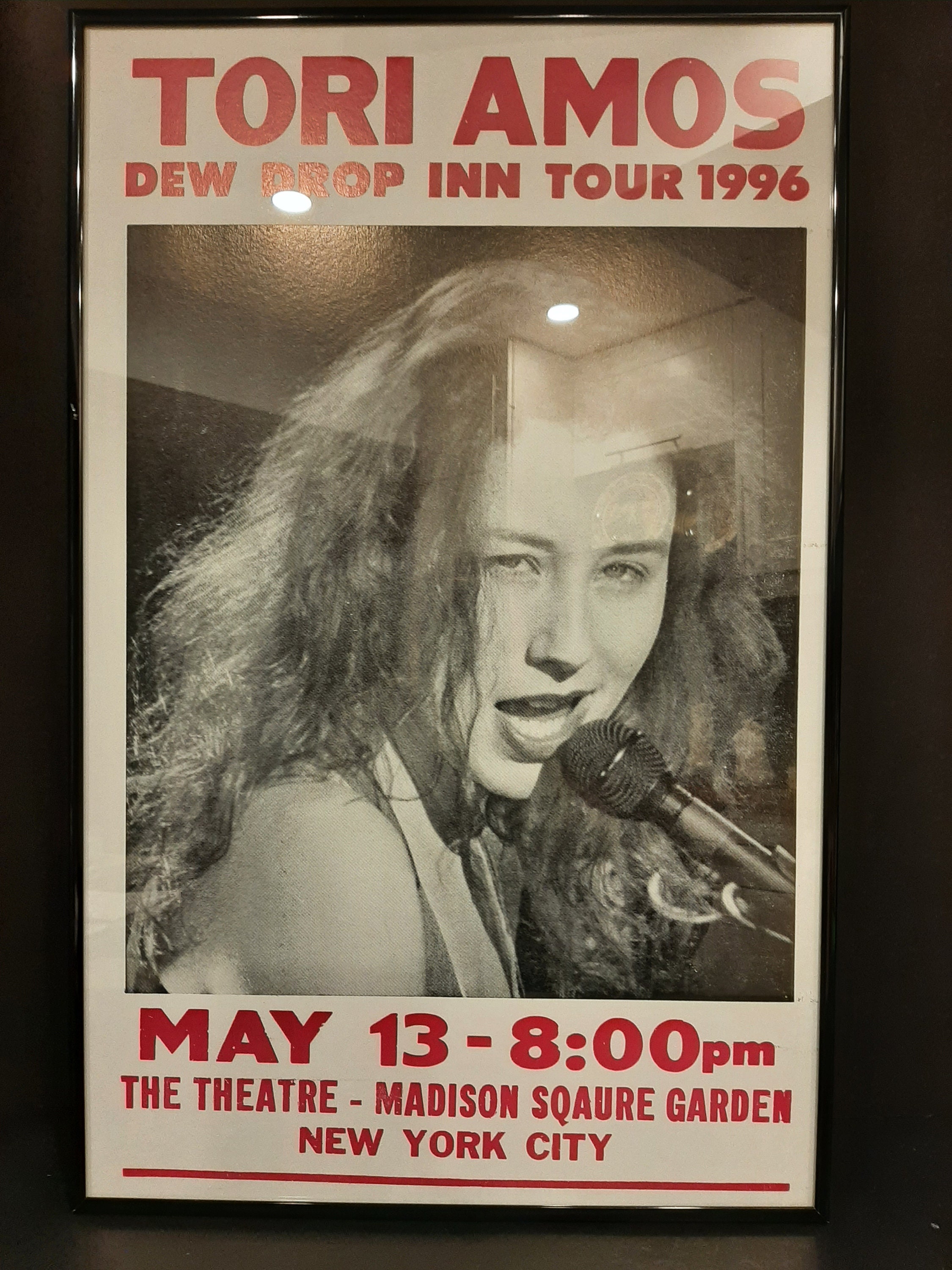 Singer TORI AMOS Vintage Original Concert Poster 1996 Dew Drop Inn