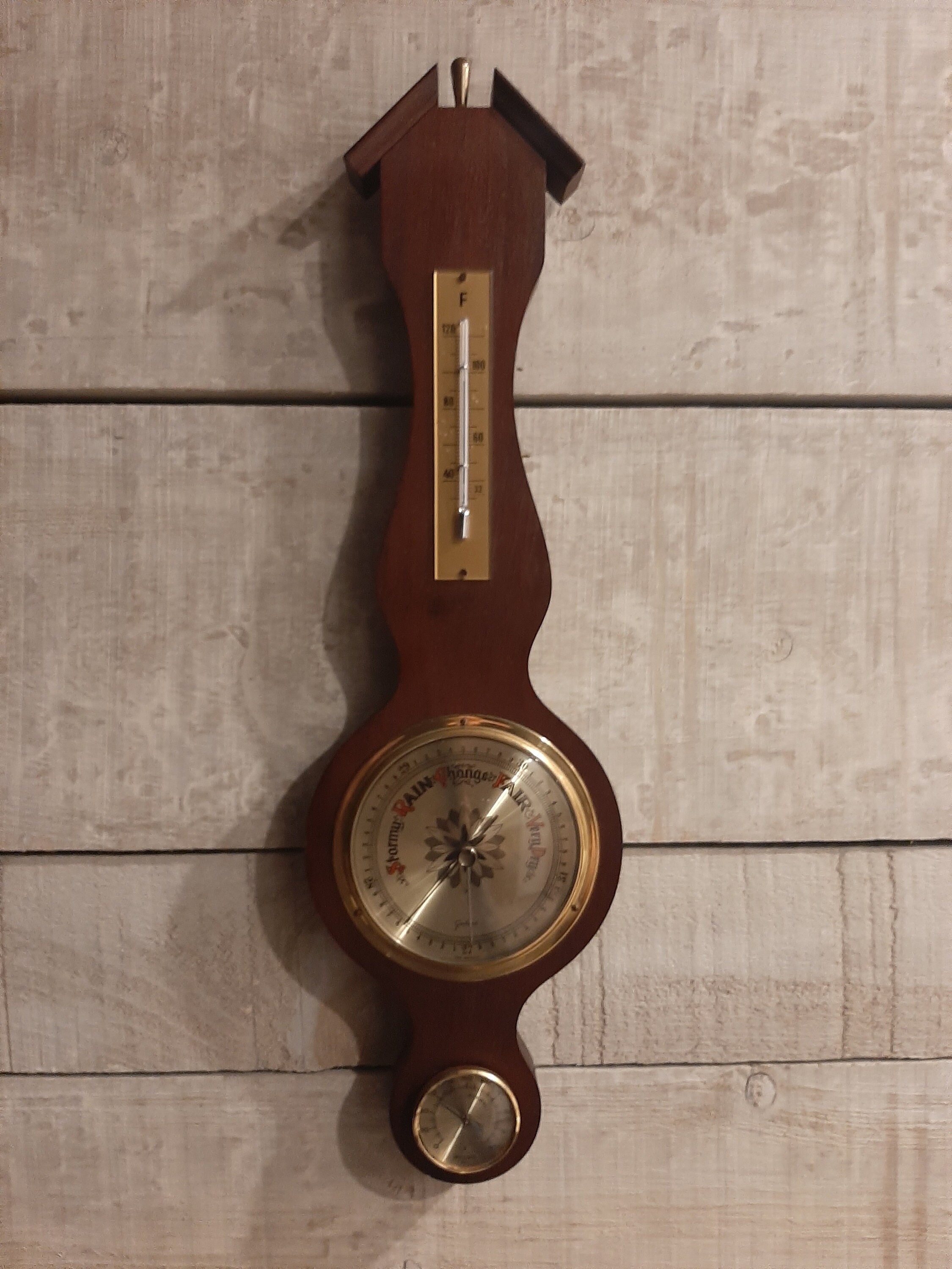 Vintage La Cupola barometer thermometer Hygrometer mechanism weather station