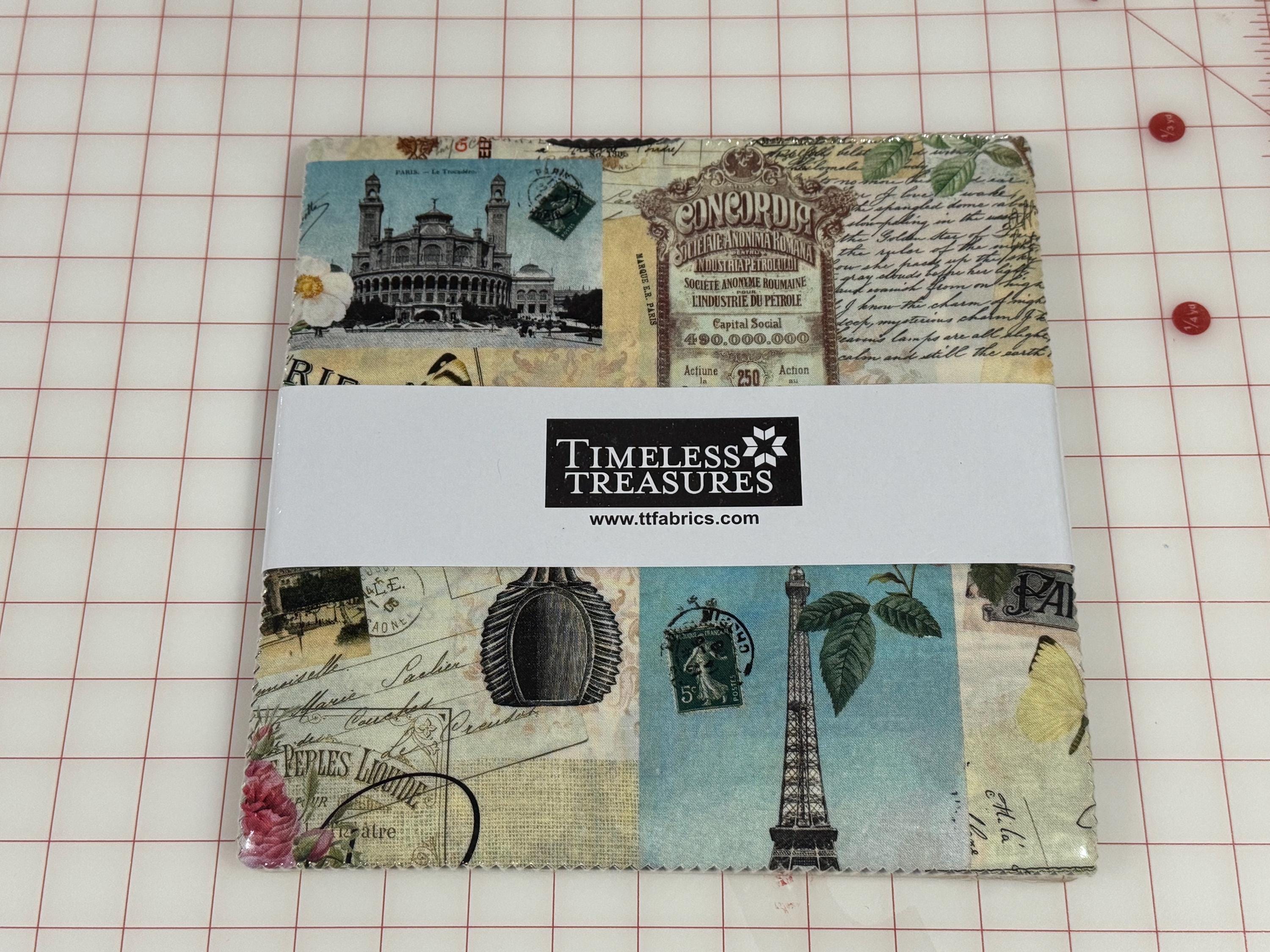 Belle Fleur 10” Fabric Squares – Timeless Treasures Floral Layer Cake ...