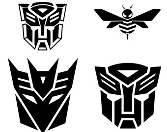 Transformer Bumblebee Logo Emblem SVG en JPEG Snijbestanden voor de Cricut.