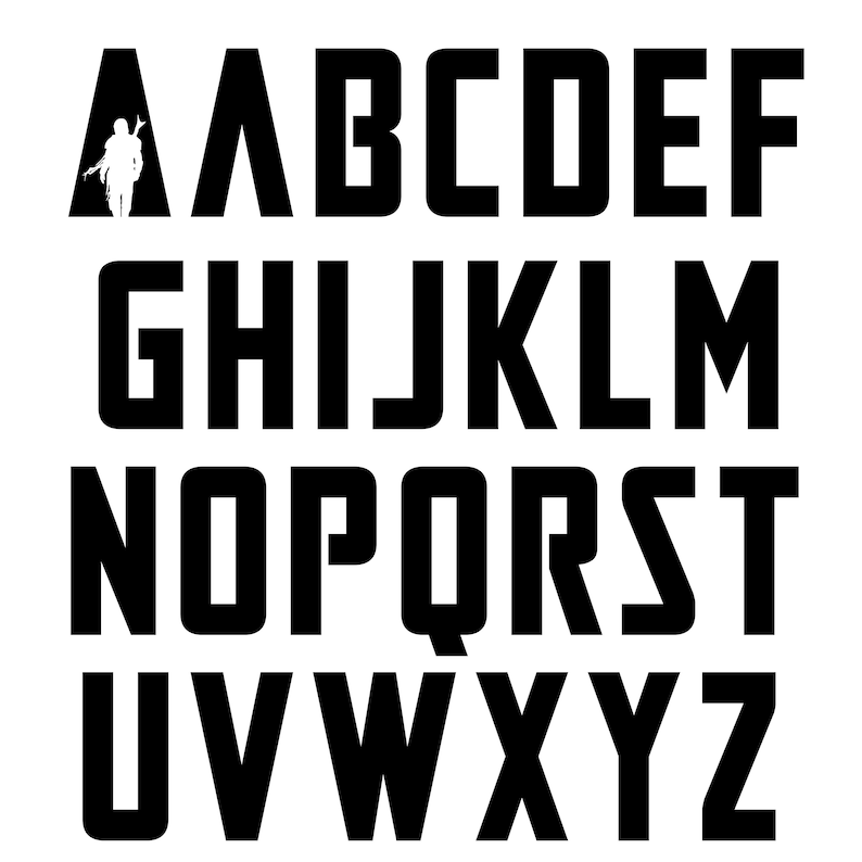 Mandalorian Alphabet Font