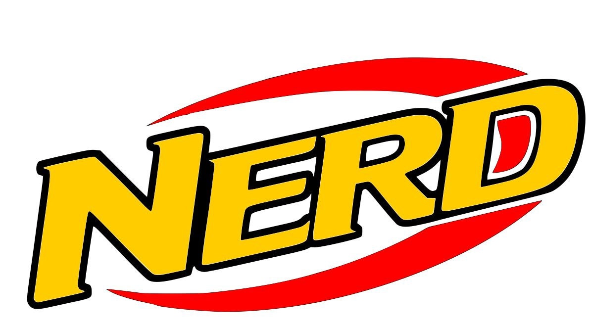 Nerd Nerf Comedy Emblem Logo SVG Archivos de corte para el | Etsy