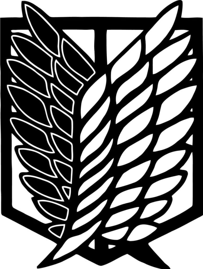 Attack on Titan Wings of Freedom Emblem Logo SVG Cutting