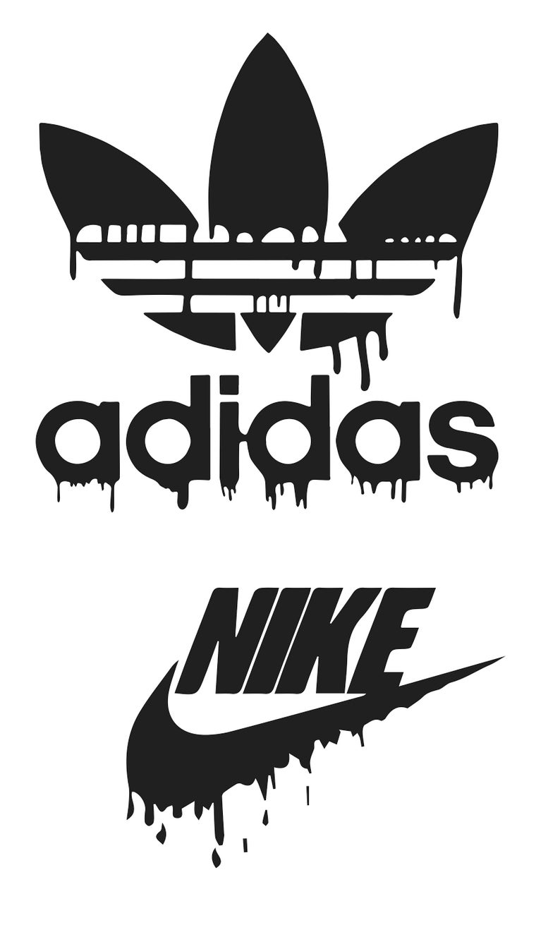 Nike Adidas Dripping Melt Melting Logo Svg And Cutting Etsy