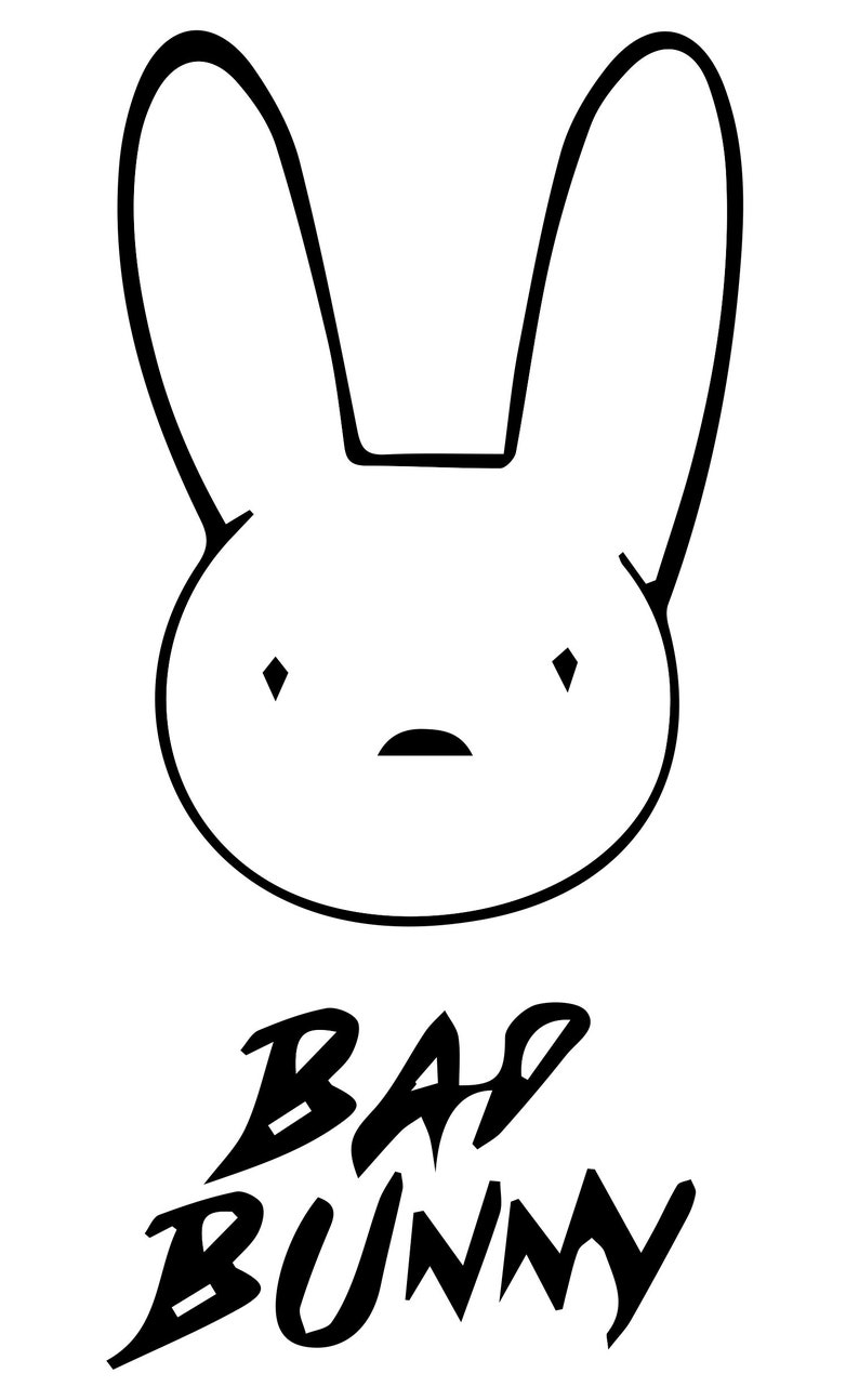 Bad Bunny Logo SVG And JPEG Cutting Files For The Cricut Etsy