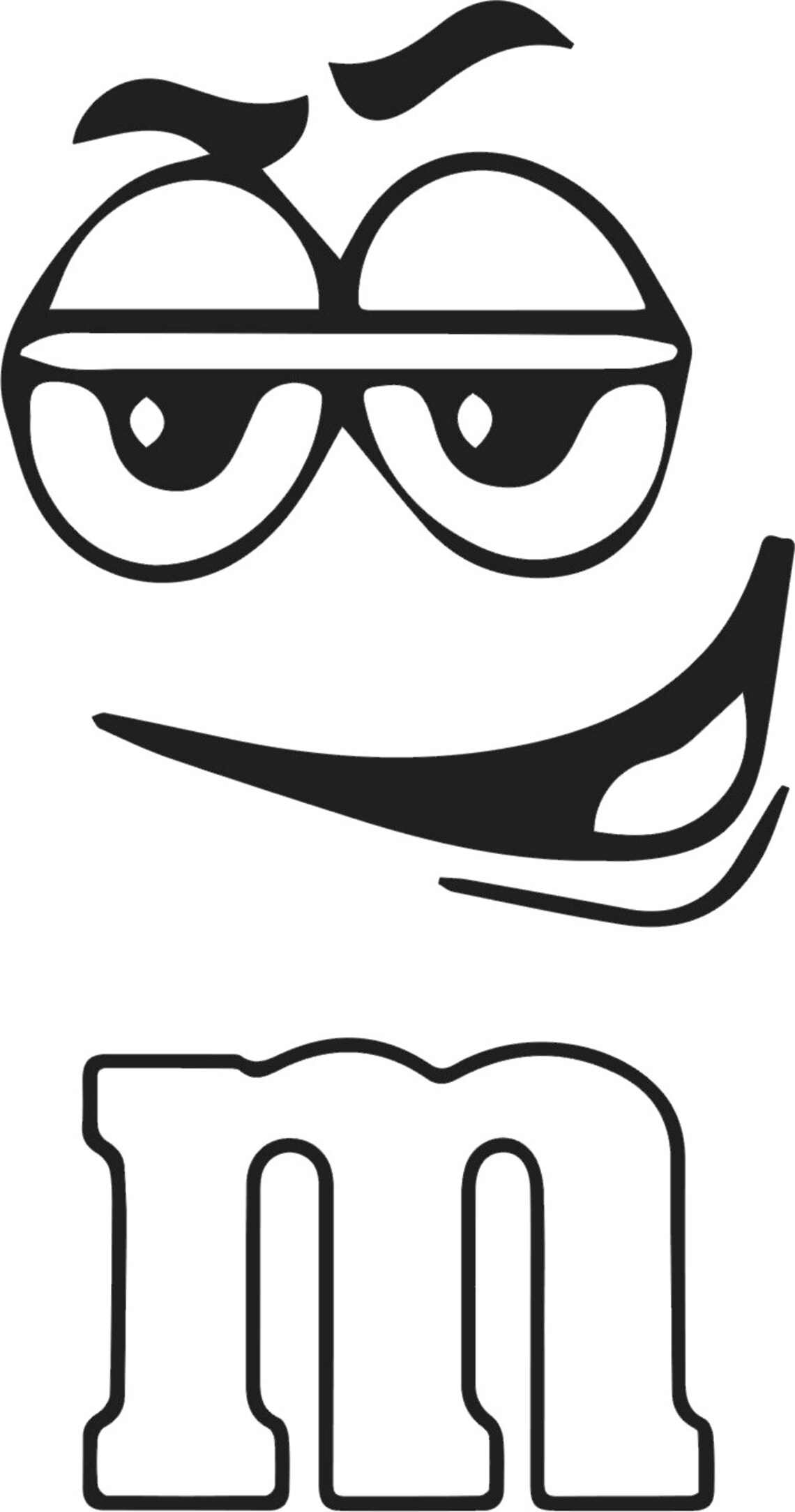 M And M s M M Faces SVG And JPG Cutting Files For The Etsy