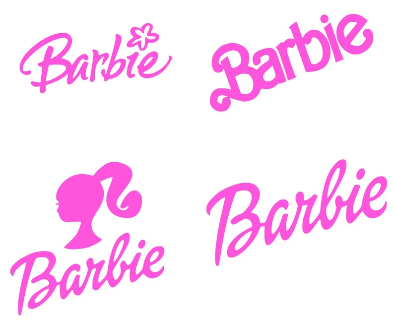 4 Barbie Doll Girls Logo SVG Cutting Files for the Cricut | Etsy