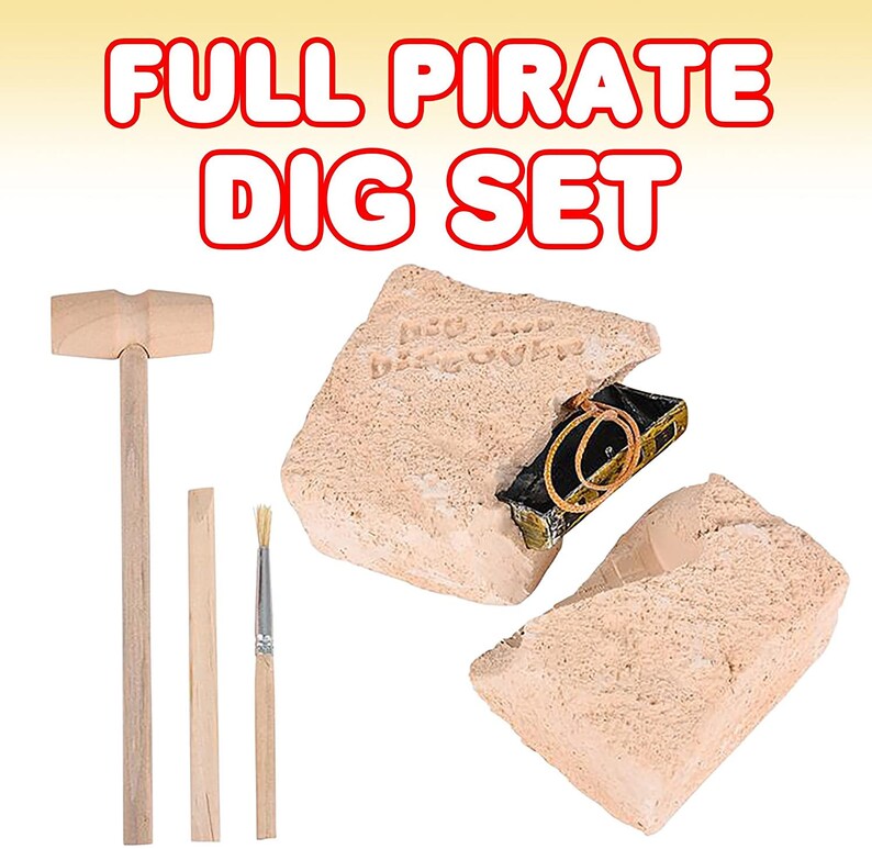 Pirate Treasure Dig Kit Interactive Excavating Toys Gem Etsy
