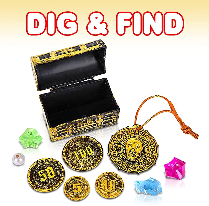 Pirate Treasure Dig Kit Interactive Excavating Toys Gem Etsy