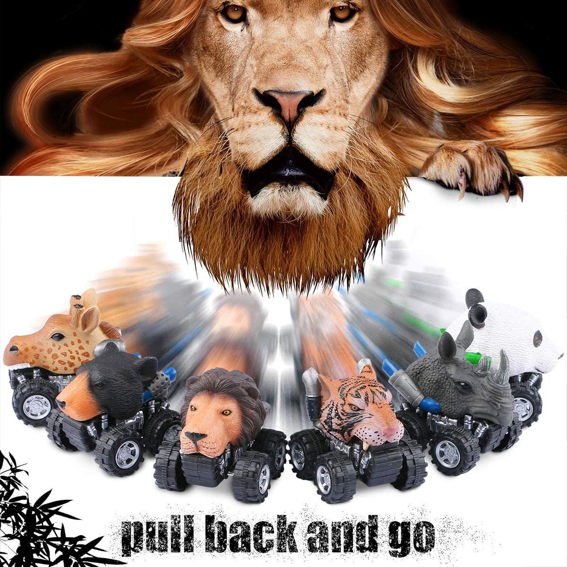 Animal Car Vehicles Set Toys For Kids 6 Pack Mini Pull Back Etsy