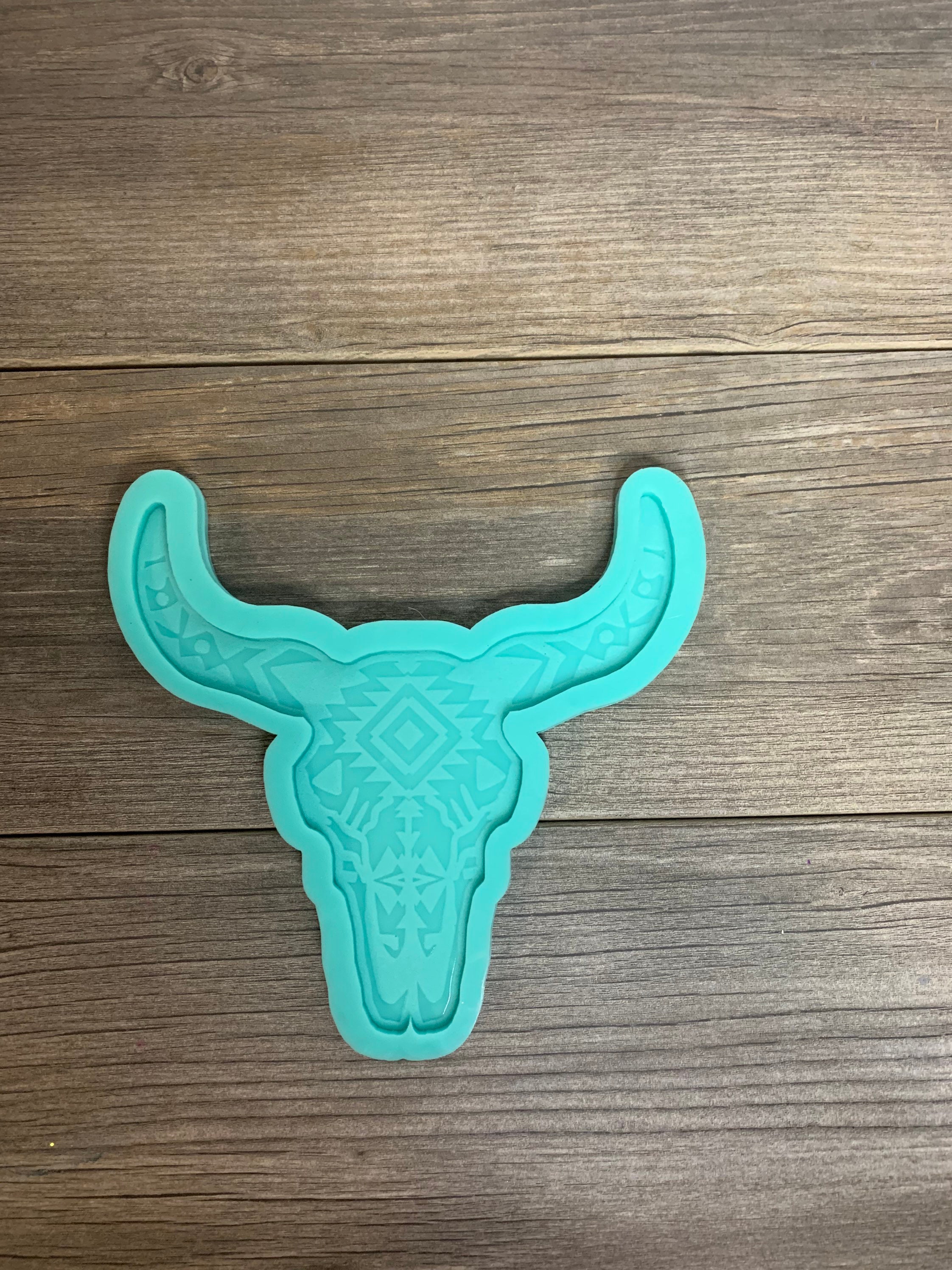 Tribal cow skull mold resin silicone mold farm house mold Etsy