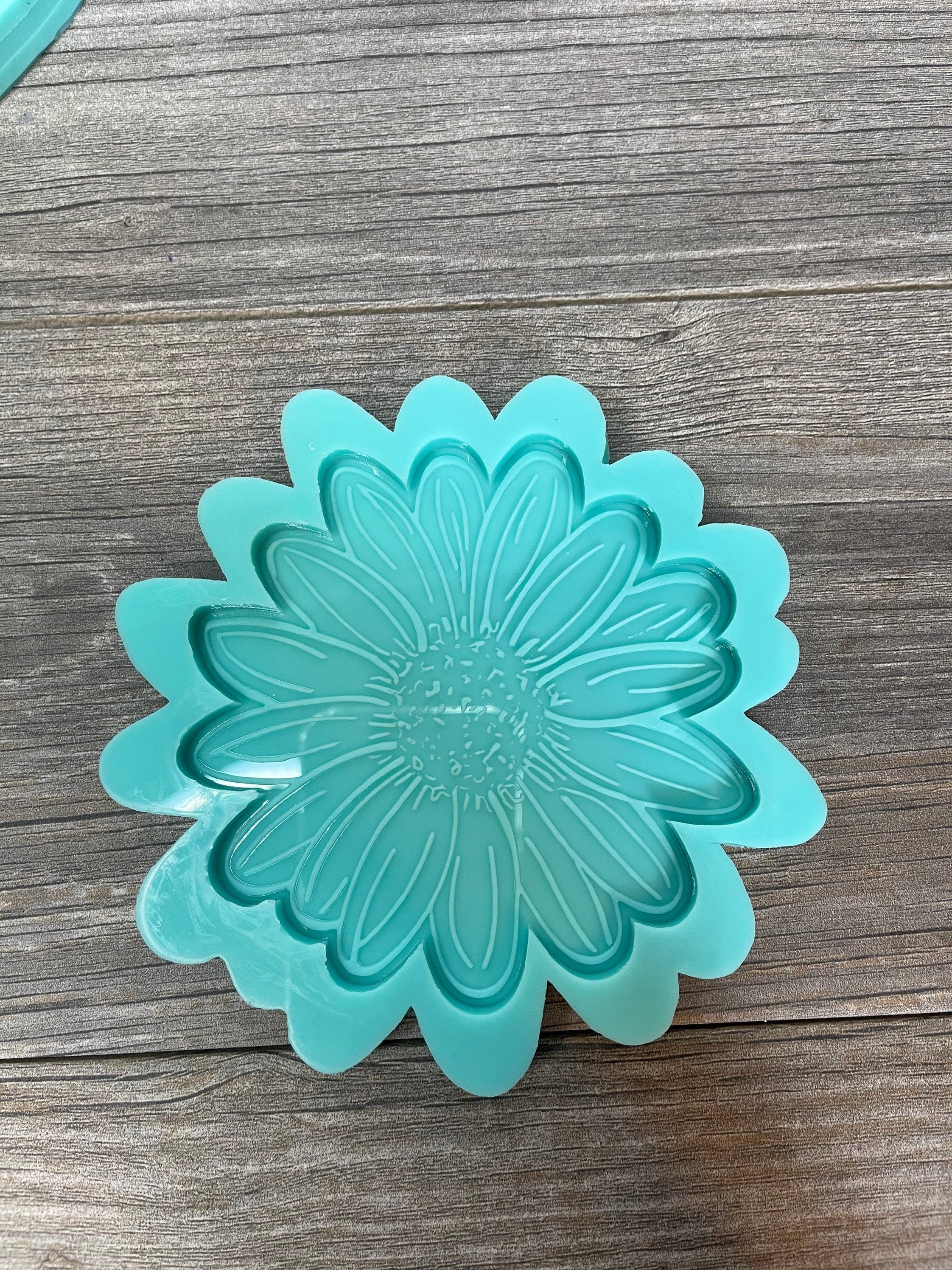 Flower Mold // Coaster Resin Mold Etsy Hong Kong